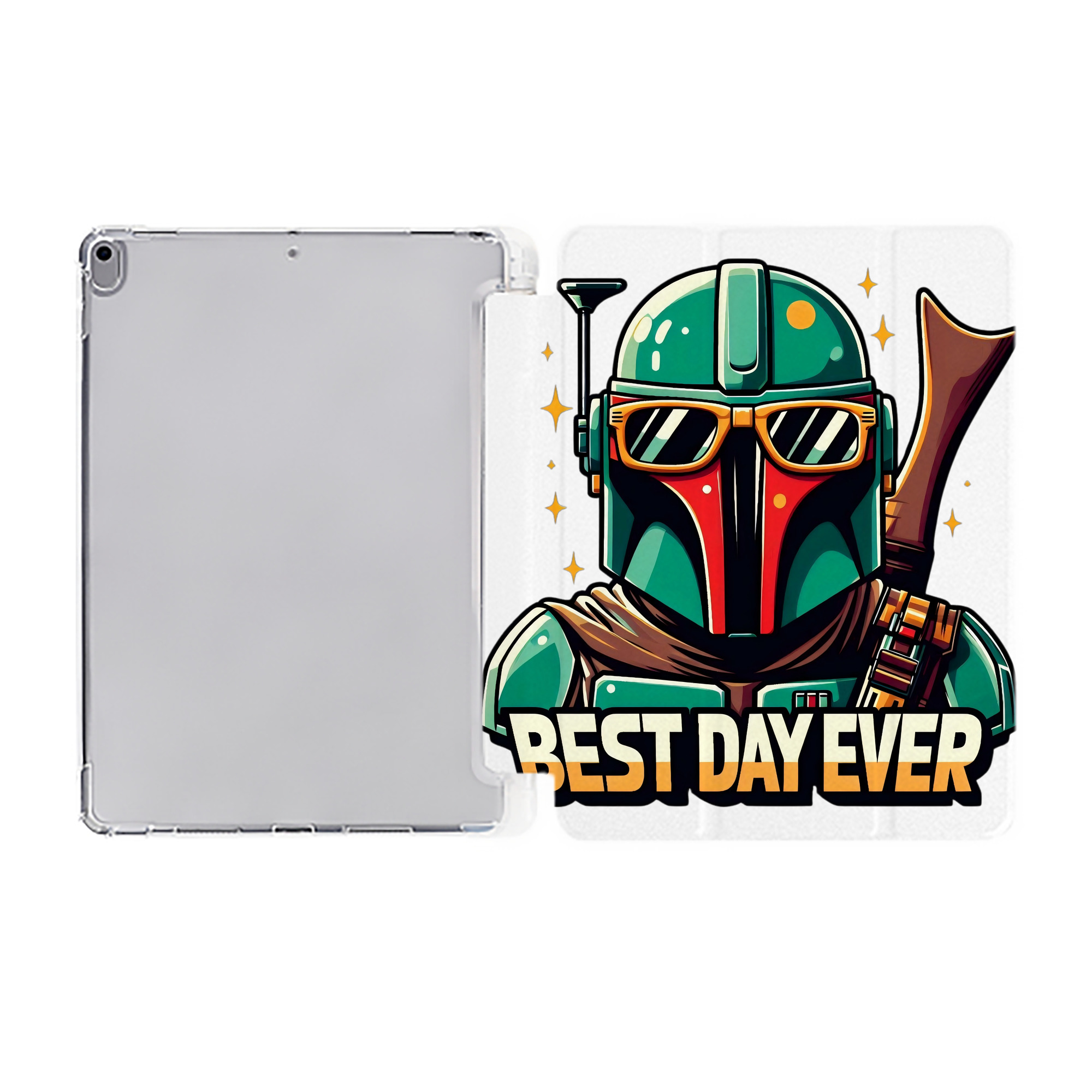（画像用） スター・ウォーズ Star Wars IPad ケース ペン収納付き 三つ折りスタンド PUレザー×シリコン 対応機種9.5/10.5/10.9インチ